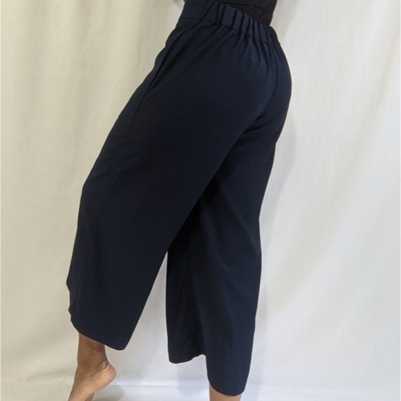 Madewell Huston Pull-On Crop Pants Navy High Rise - Picture 2 of 10